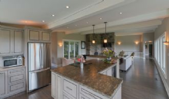 Kitchen Overlooking Living Room - Country homes for sale and luxury real estate including horse farms and property in the Caledon and King City areas near Toronto