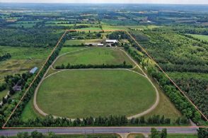 Aerial - Country homes for sale and luxury real estate including horse farms and property in the Caledon and King City areas near Toronto
