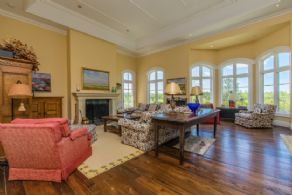 Great Room Sitting Area with Wideboard Floors - Country homes for sale and luxury real estate including horse farms and property in the Caledon and King City areas near Toronto