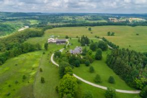 Aerial - Country homes for sale and luxury real estate including horse farms and property in the Caledon and King City areas near Toronto