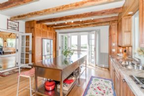 Kitchen with Exposed Stone Walls - Country homes for sale and luxury real estate including horse farms and property in the Caledon and King City areas near Toronto