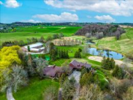 Aerial - Country homes for sale and luxury real estate including horse farms and property in the Caledon and King City areas near Toronto