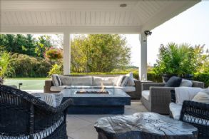 Pool Fireplace - Country homes for sale and luxury real estate including horse farms and property in the Caledon and King City areas near Toronto