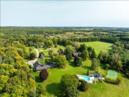 Aerial - Country homes for sale and luxury real estate including horse farms and property in the Caledon and King City areas near Toronto
