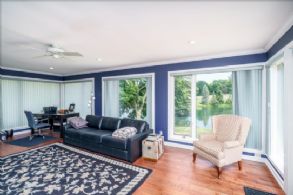 Office Overlooking Pond - Country homes for sale and luxury real estate including horse farms and property in the Caledon and King City areas near Toronto